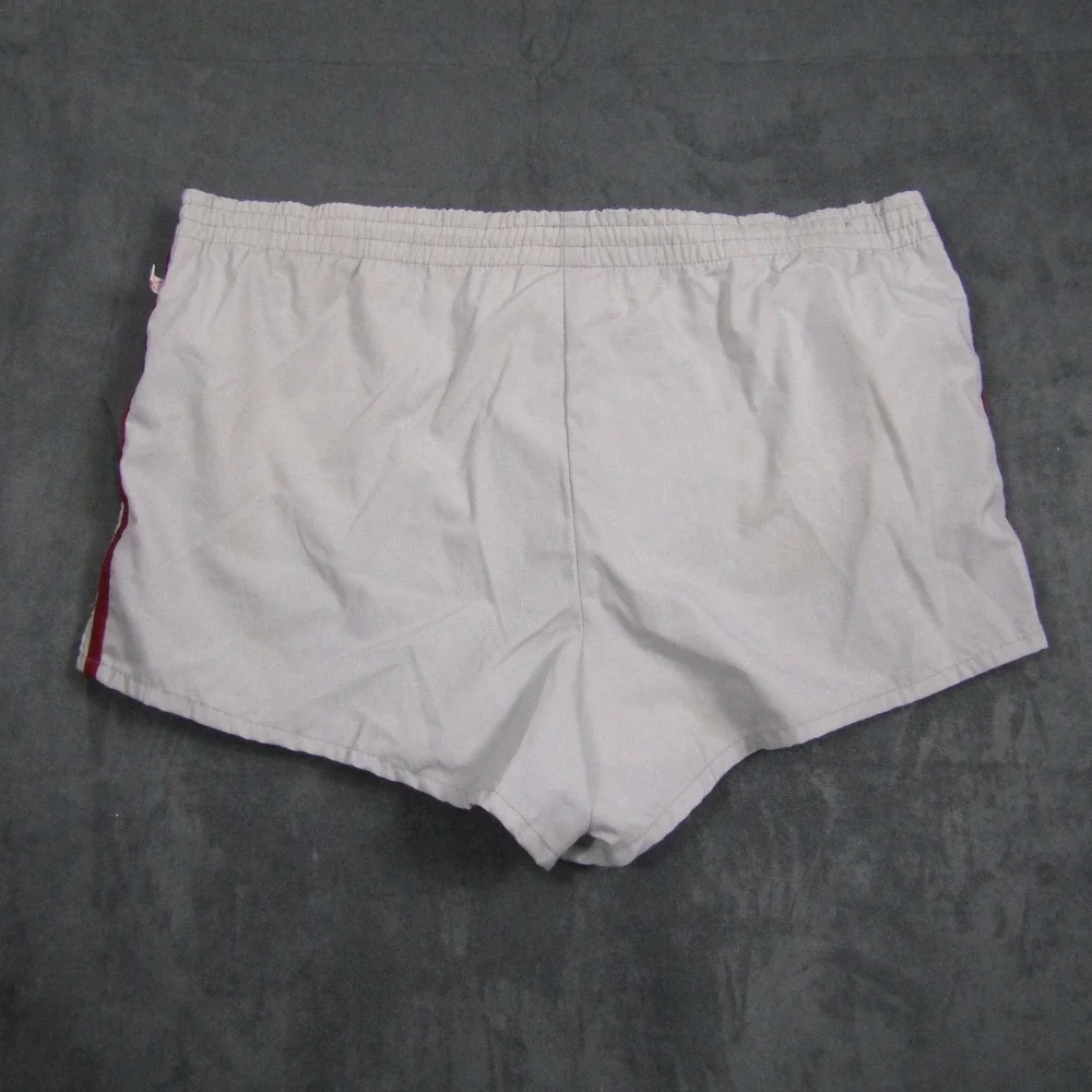 Jantzen Swim Trunks Men 40 Gray Red White Stripe Vintage Made in USA 00457